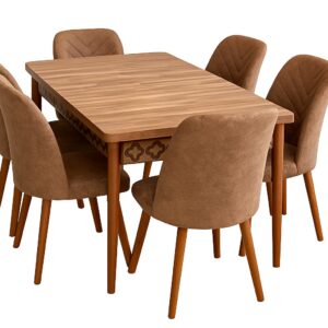 Trpezarijski SET LUX KAREGOLD stol+ 6 stolica