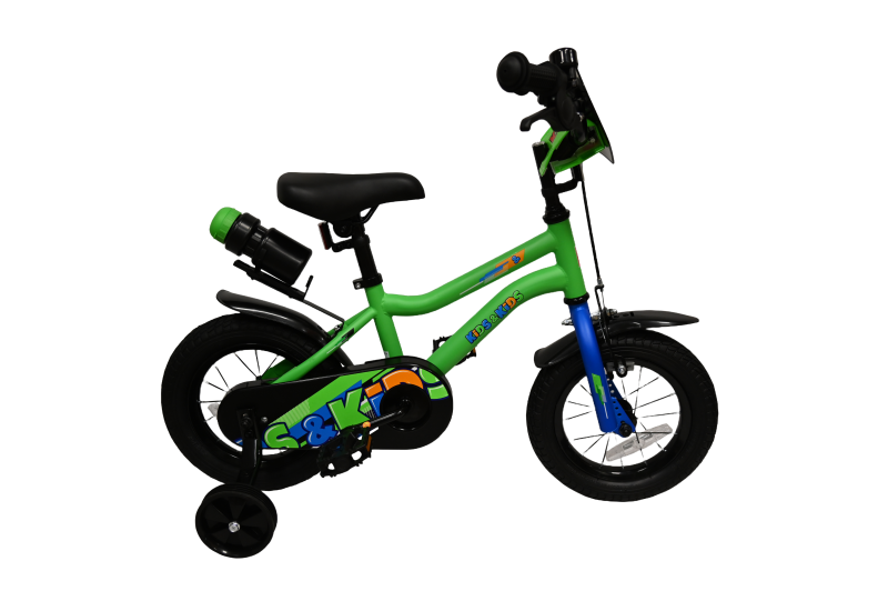 Biciklo dječije 12 inch mat plavi-zeleno muško 12017 KIDS&KIDS