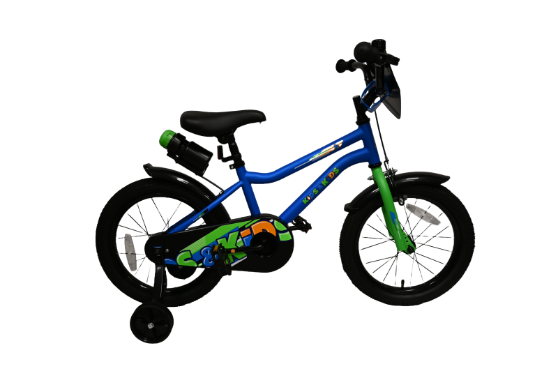 Biciklo dječije 16 inch mat plavo -zeleno muško 16017 KIDS&KIDS